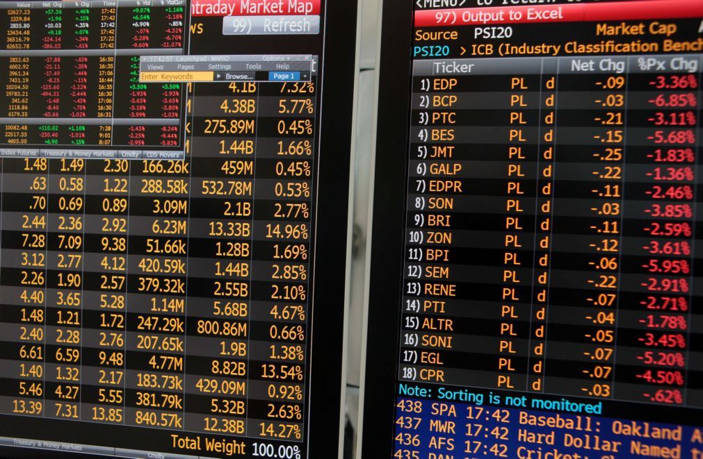 Bolsas europeias seguem no vermelho à espera de atas do BCE