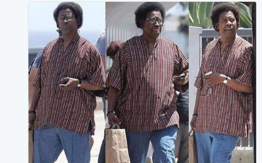 Denzel Washington O ator está irreconhecível