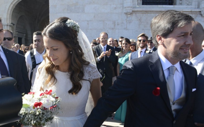Bruno de Carvalho e Joana Ornelas Gritos e confusão à chegada da noiva à igreja