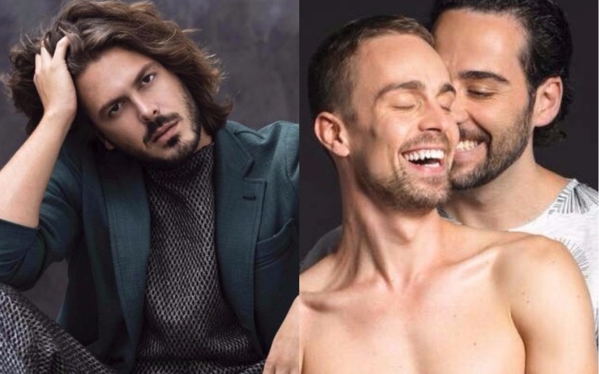 Darko Cantor surge em foto aos beijos com os protagonistas da revista Cristina
