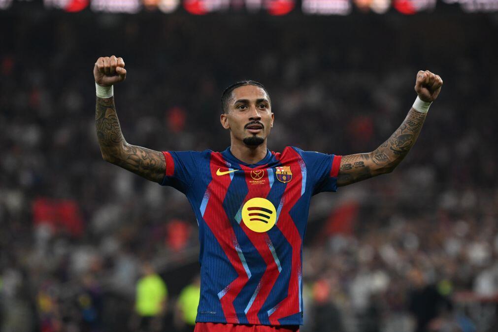 FC Barcelona chega à 16.ª Supertaça espanhola com um ‘bis’ de Raphinha