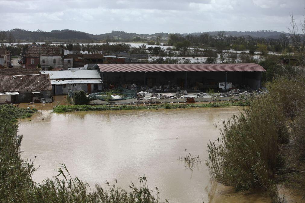 Dique no rio Arunca em Vila Nova de Anços, em Soure, está a ser reforçado