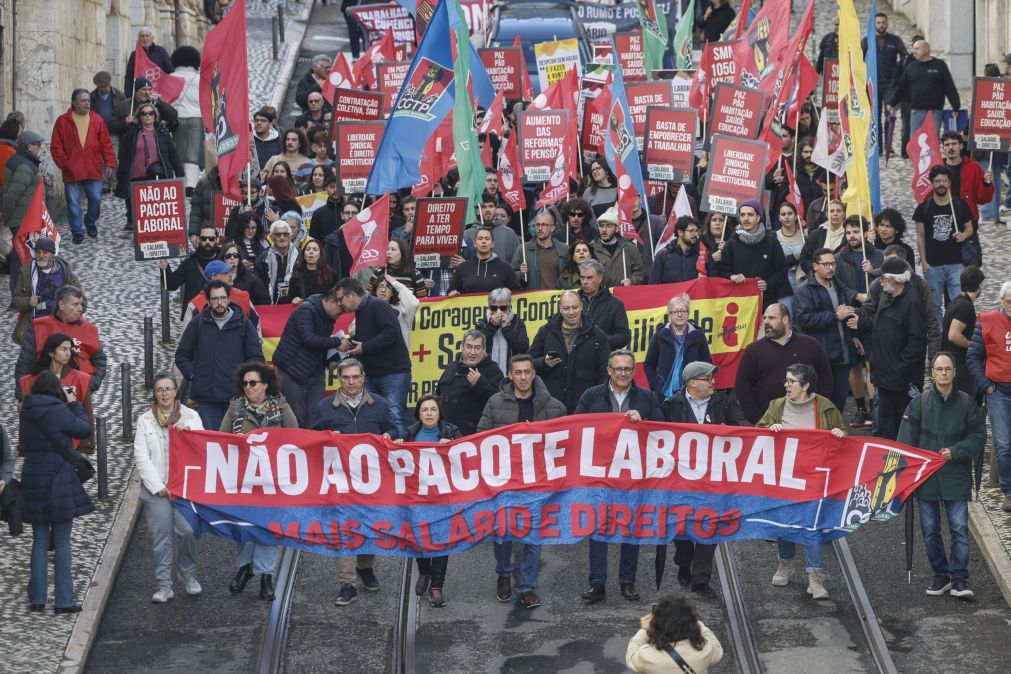 Trabalhadores protestam hoje em Lisboa e no Porto contra pacote laboral