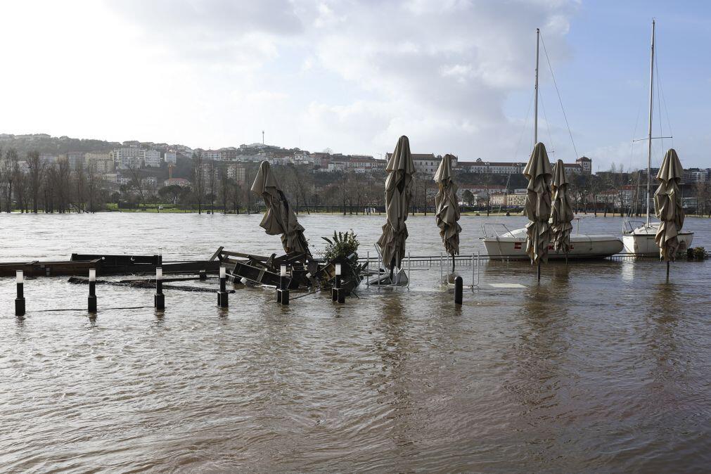 Mau tempo: Mondego atingiu situação de risco em Coimbra