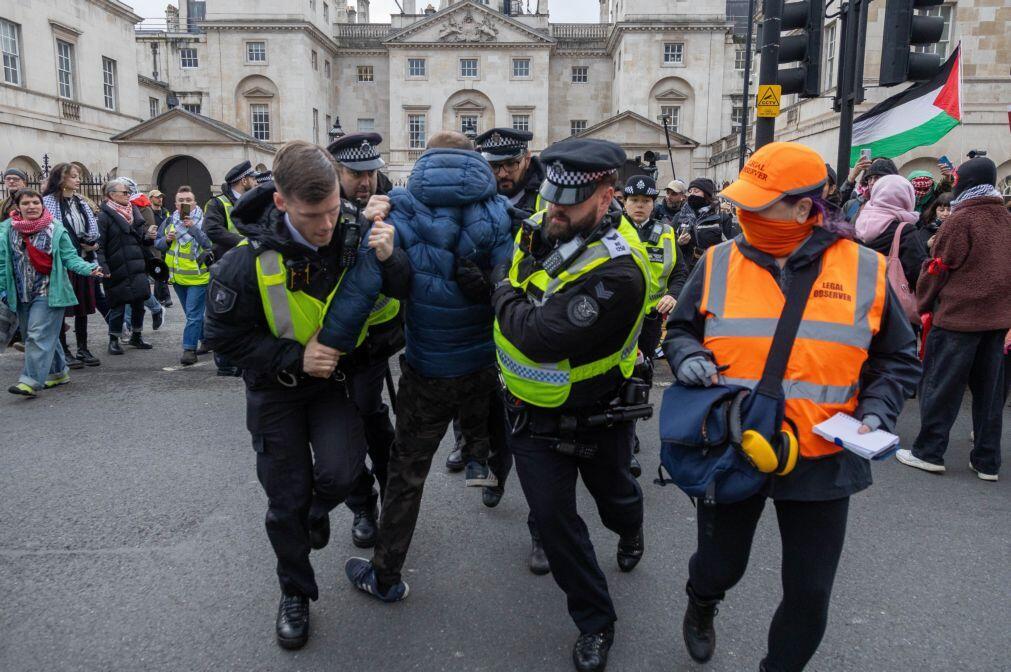 Médio Oriente: Pelo menos 13 detidos em Londres após marcha pró-palestiniana