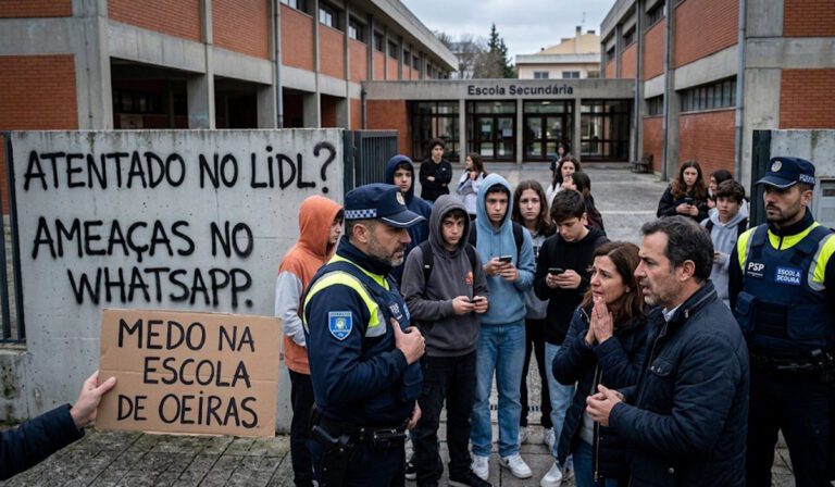 Alunos de Oeiras planeiam atentado ao LIDL em grupo de WhatsApp
