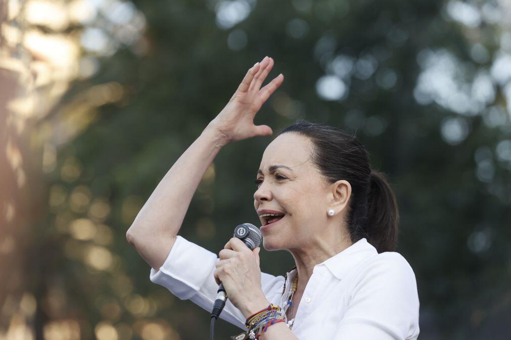 María Corina Machado quer eleições na Venezuela o “mais rapidamente possível”