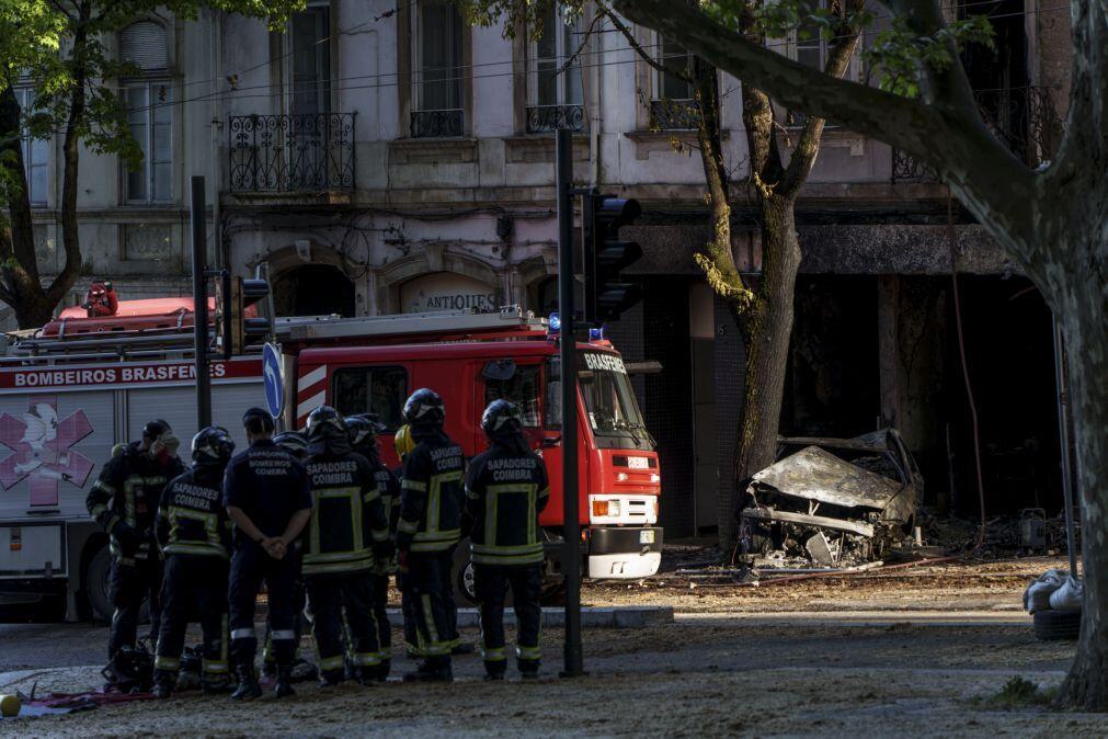 Dois mortos no despiste que causou incêndio no centro de Coimbra