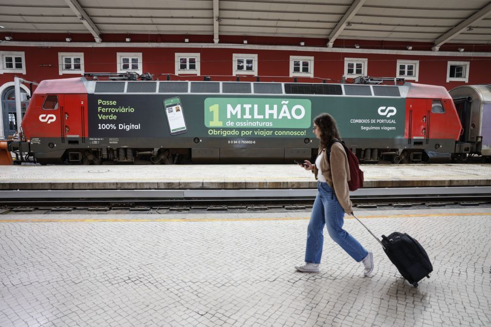 Passe ferroviário verde supera 1 milhão de titulos e 20 ME de receitas para CP
