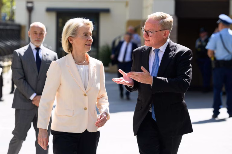 Von der Leyen defende acordo com Austrália em resposta a mundo 
