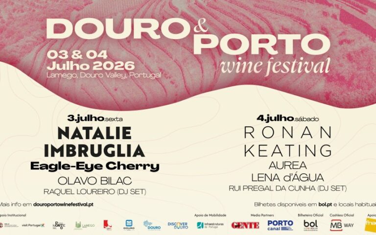 Festivais De Verão Ronan Keating, Natalie Imbruglia e Eagle-Eye Cherry, são os cabeças de cartaz do Douro & Porto Wine Festival
