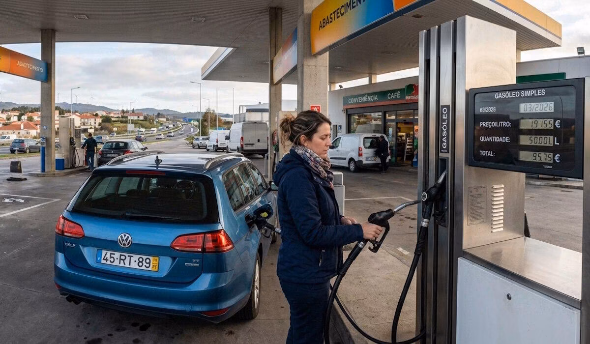 Atestar o depósito de gasóleo custa hoje quase mais 20 euros do que em janeiro